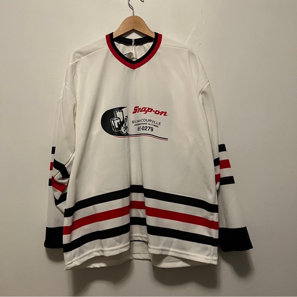 Vintage Sna-On Beer League‎ Hockey Jersey Chicago Blackhawks Base Size XL - Picture 1 of 8
